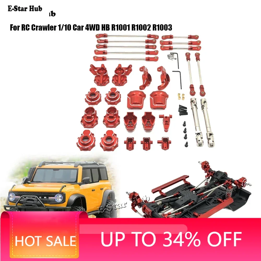 Front Rear Axle Steering Pull Rod Cup C Seat Rod Fixing Components Drive Shafts for RC Crawler 1/10 Car 4WD HB R1001 R1002 R1003