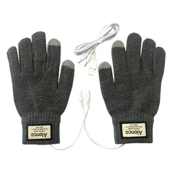 USB Warm Hand Heating Gloves Practical Windproof Constant Temperature Hand Warmer Soft Wearable Winter Mittens for Men