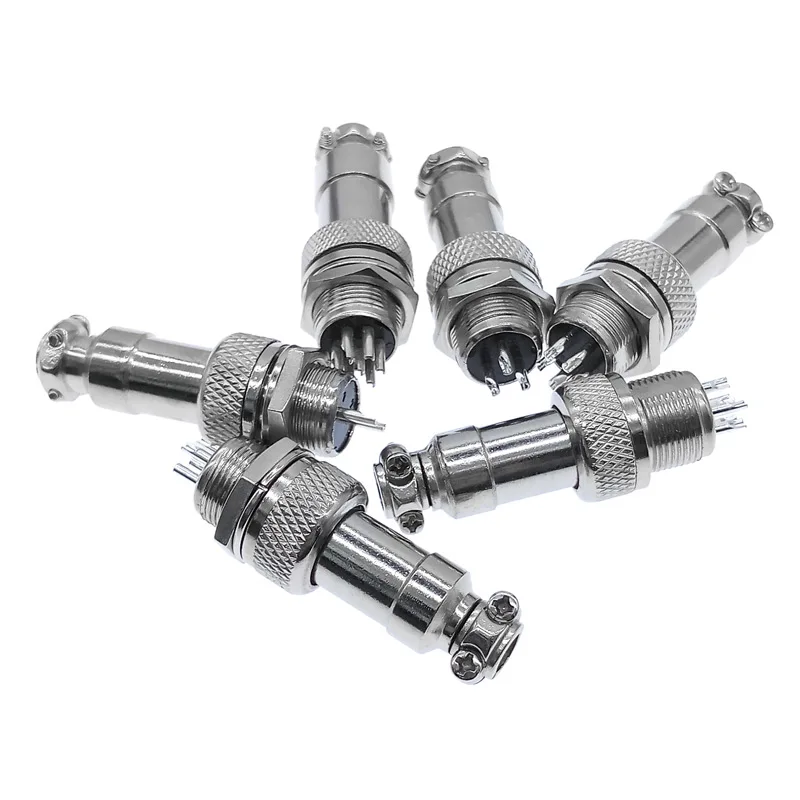 10pcs GX12 connector plug socket 2pin 3Pin 4Pin 5Pin 6Pin 7Pin aviation connectors