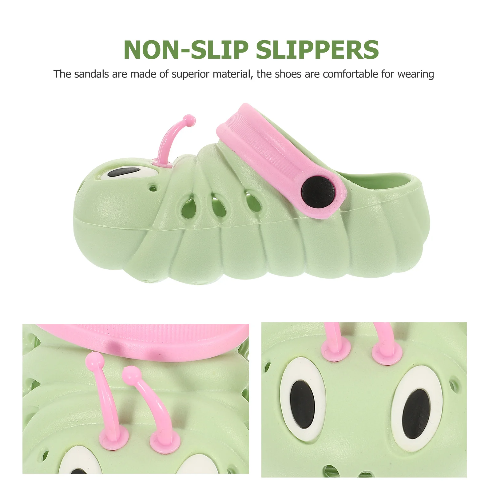 

1 Pair Beach Sandal Kids Green 14.5Cm Lightweight Non-Slip Summer Slippers Comfortable Sandals For Child Girls Boys Daily Wear