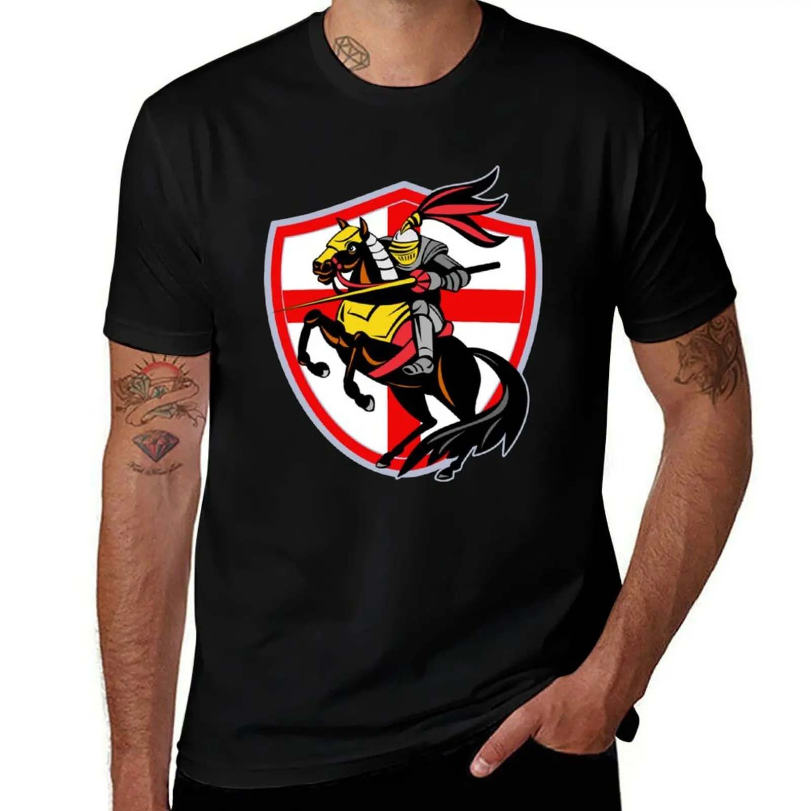 Medieval Knight T-Shirt Mechanic Work Tee Shirt T-Shirt