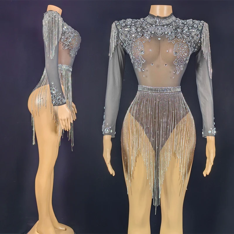 Sexy Fringe Rhinest…