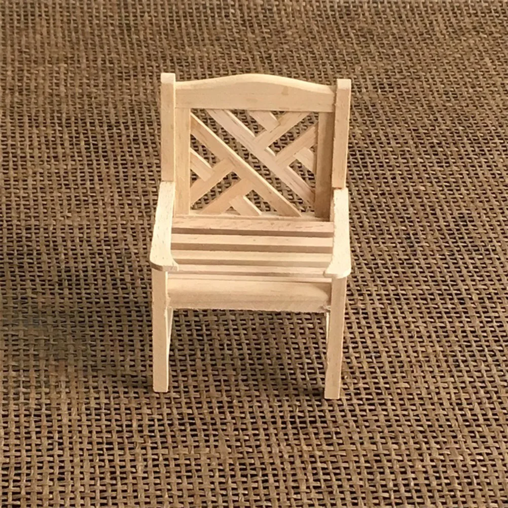 

Mini Wooden Beach Chair Kid Pretend Play Toy Color Accessories