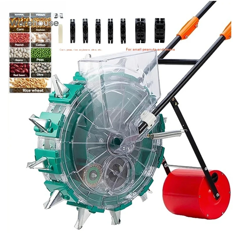 New Agricultural Multifunctional Reversible Seeder Hand-push Cotton Soybean Peanut and Corn Roller Rotary Seeder Precision Plant