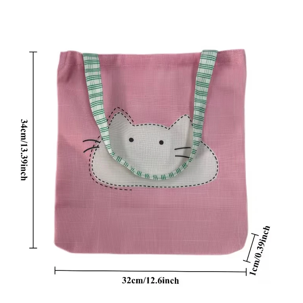Convertible Shoulder Bag Lightweight Cartoon Backpack Women'S Travel Bag Large Capacity Canvas Tote Bag For Short Trips Travel