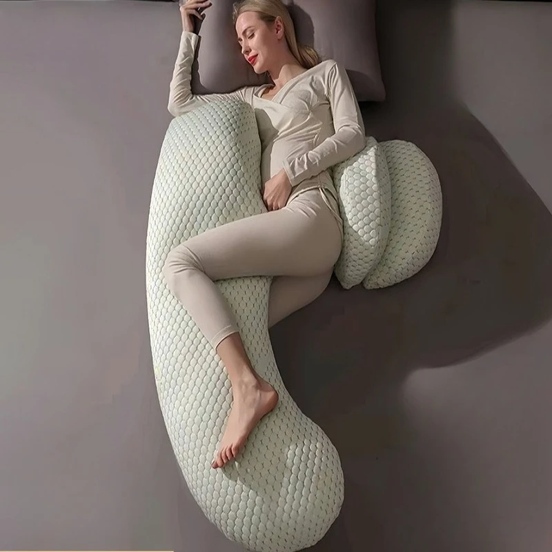 الأمومة وسادة الحمل الجانب النائم البطن دعم وسادة انفصال الخصر والذراع دعم وسادة للجسم كامل للحوامل