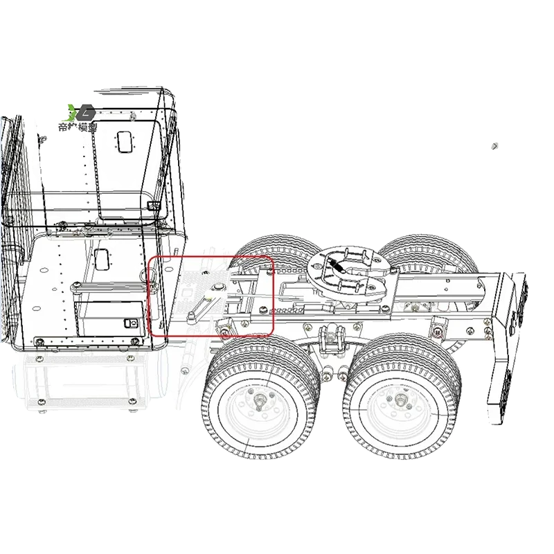 Plaque de protection centrale en métal pour camion RC 1/14 Tamiya King Hauler, pièces de bricolage, 1 pièce, 56301