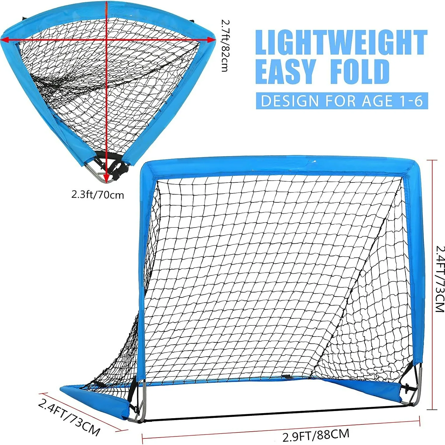 サッカーゴール プロ 子供 トレーニング 折りたたみ式 サッカーネット ミニ ポップアップ サッカーゴール