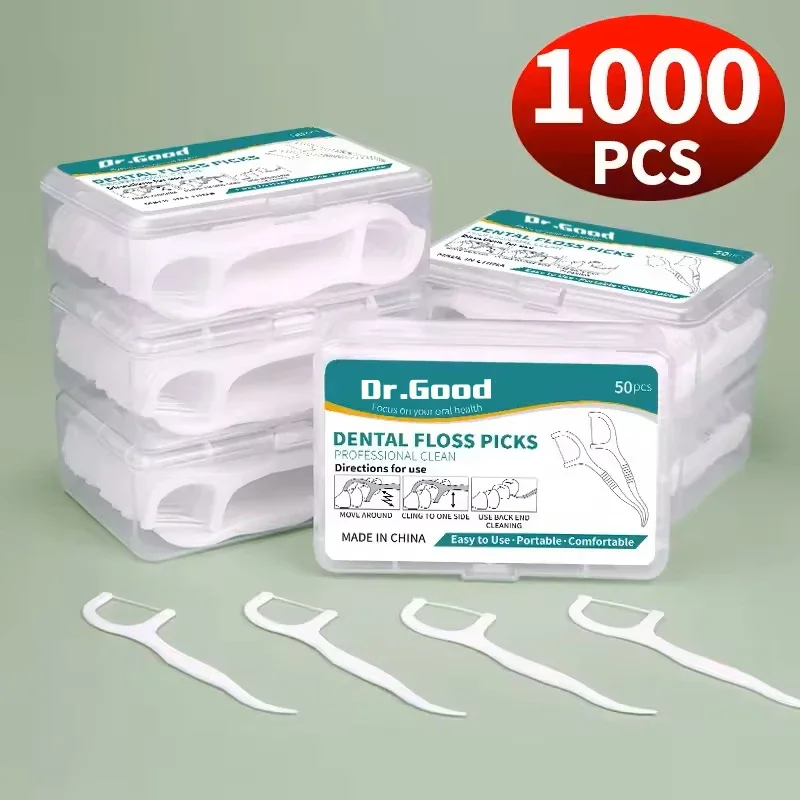 50/150/300/600/1000 unidades de palillos de hilo dental, herramientas de cuidado bucal