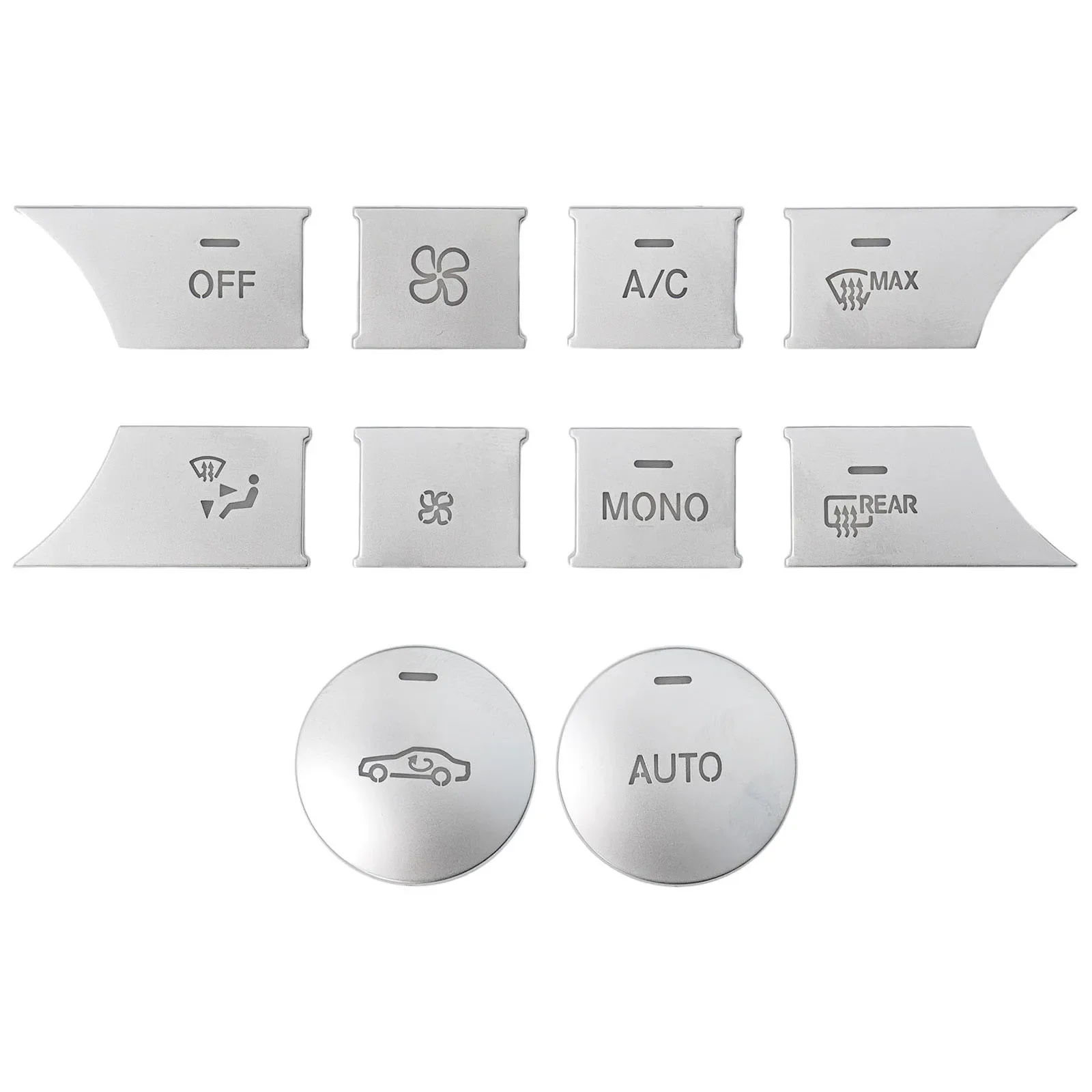 

ABS Chrome Console AC Air Conditioner Button Cover Trim For Mercedes For Benz C Class W204 2007-2010 GLK Class X204 2008-2012