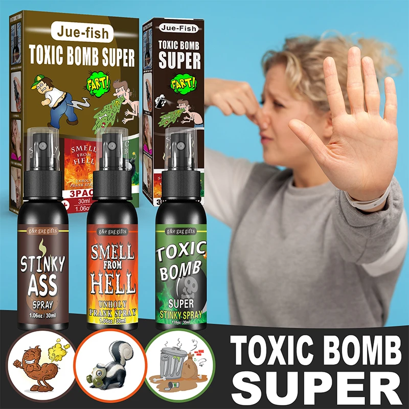 Spray líquido para pedos, accesorios para festivales de Halloween, bomba peluda no tóxica, broma de Gas picante, suministros divertidos para fiestas y bodas, 30ml