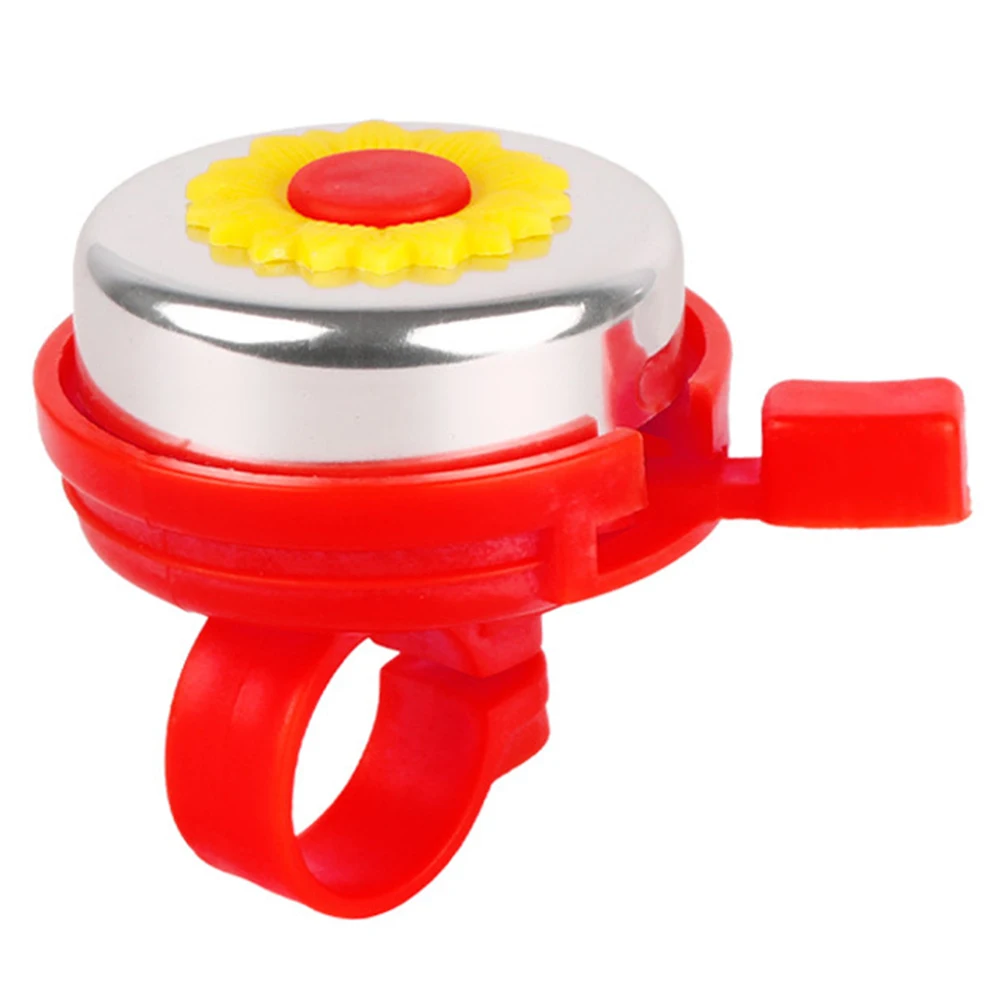 Sino de bicicleta sinos de alumínio escudo guiador montar bebê crianças girassol jingle bell multi cor pedáginas