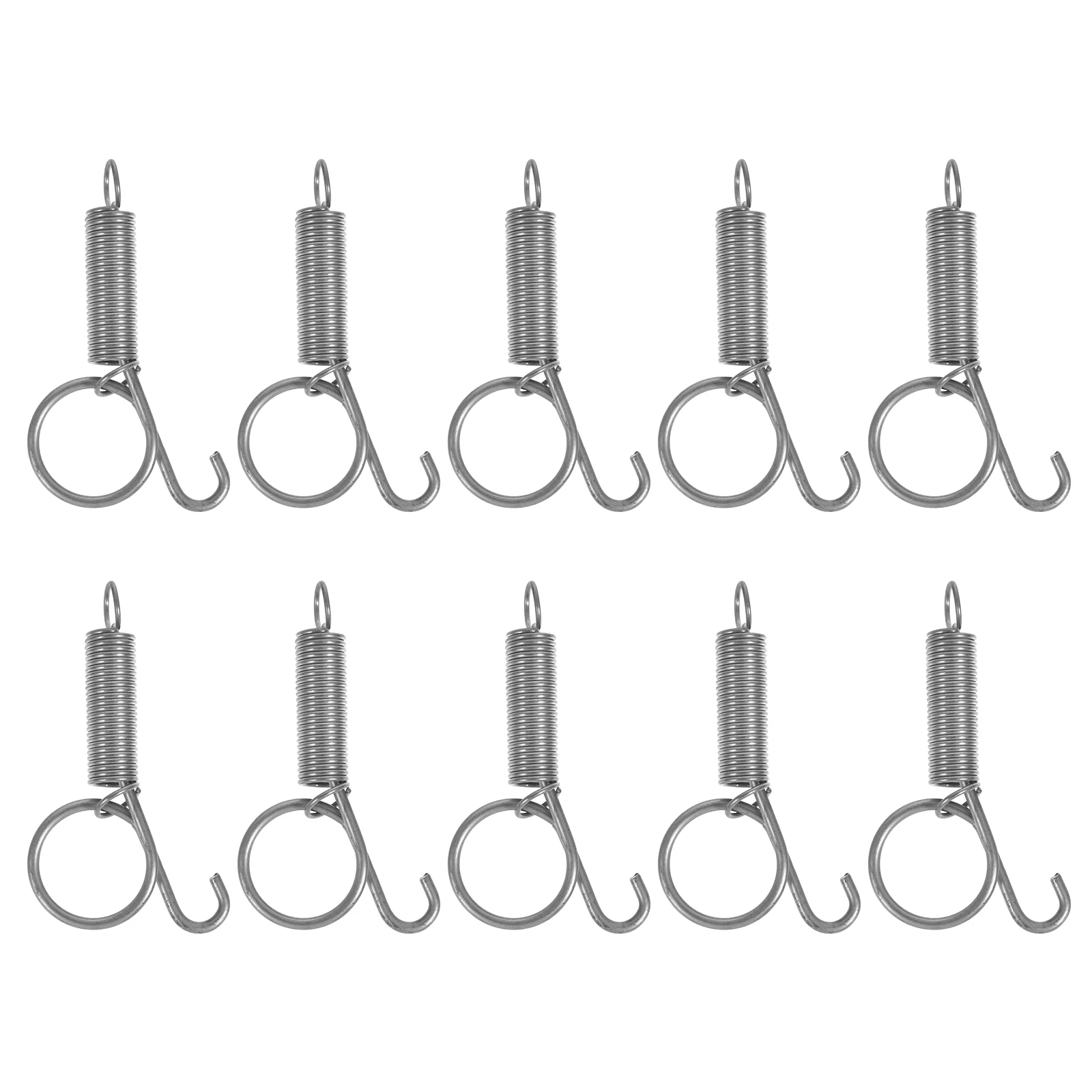 

10pcs Cage Door Hook Galvanized Lasting Compact Spring Hanger for Bird Cage Pet Accessories Fix Various Doors