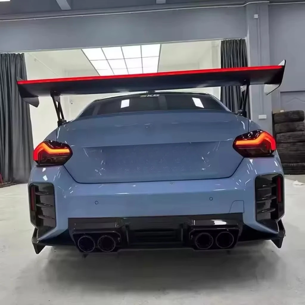 MAX Style High Quality LED Light Dry Carbon Fiber Spoiler for  G87 M2 Coupe Rear Bumper Large Tail Wing Retrofit/Upgrade New