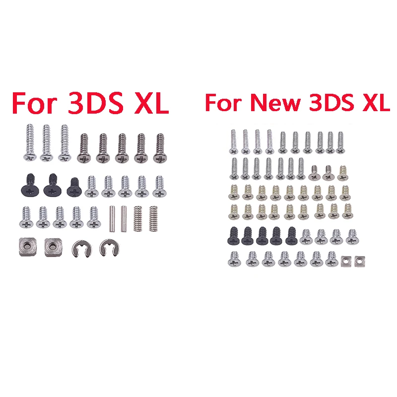استبدال لنينتندو جديد 3DSLL XL فيليبس رئيس مسامير مجموعة ل 3DS XL LL لعبة وحدة التحكم قذيفة مجموعة كاملة المسمار