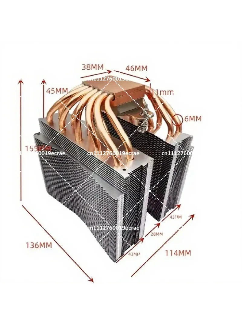 Dual-Tower CPU Cooler with 10 Heatpipes, 320W TDP, Compatible with LGA1700/1200/115X and AMD AM5/AM4