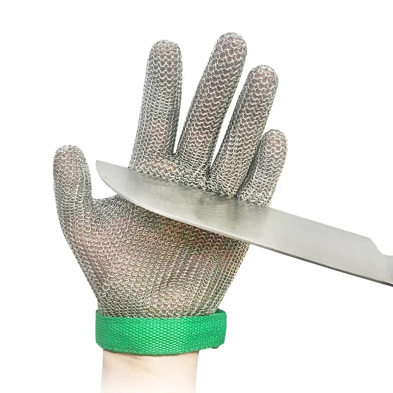 

Stainless Steel Ring Mesh Anti Cut Knife Resistant Chain Mail Kitchen Butcher Gloves