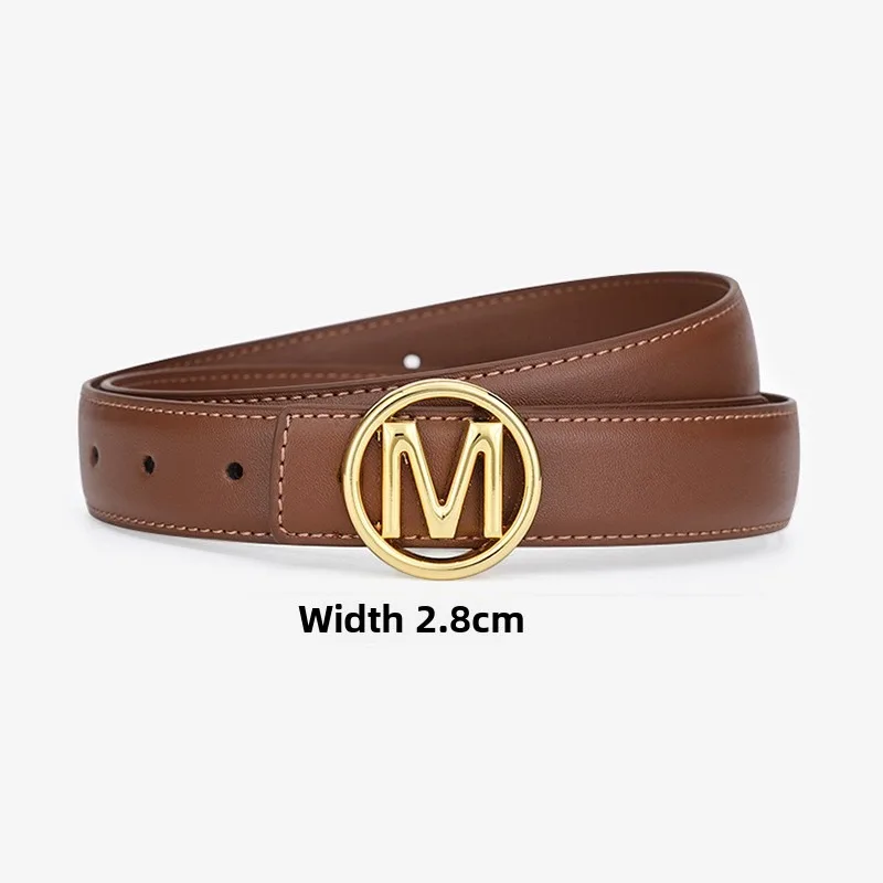 Ремень с буквой M, женский модный ремень шириной 2,8 см, женское платье, джинсы, плащ, аксессуары