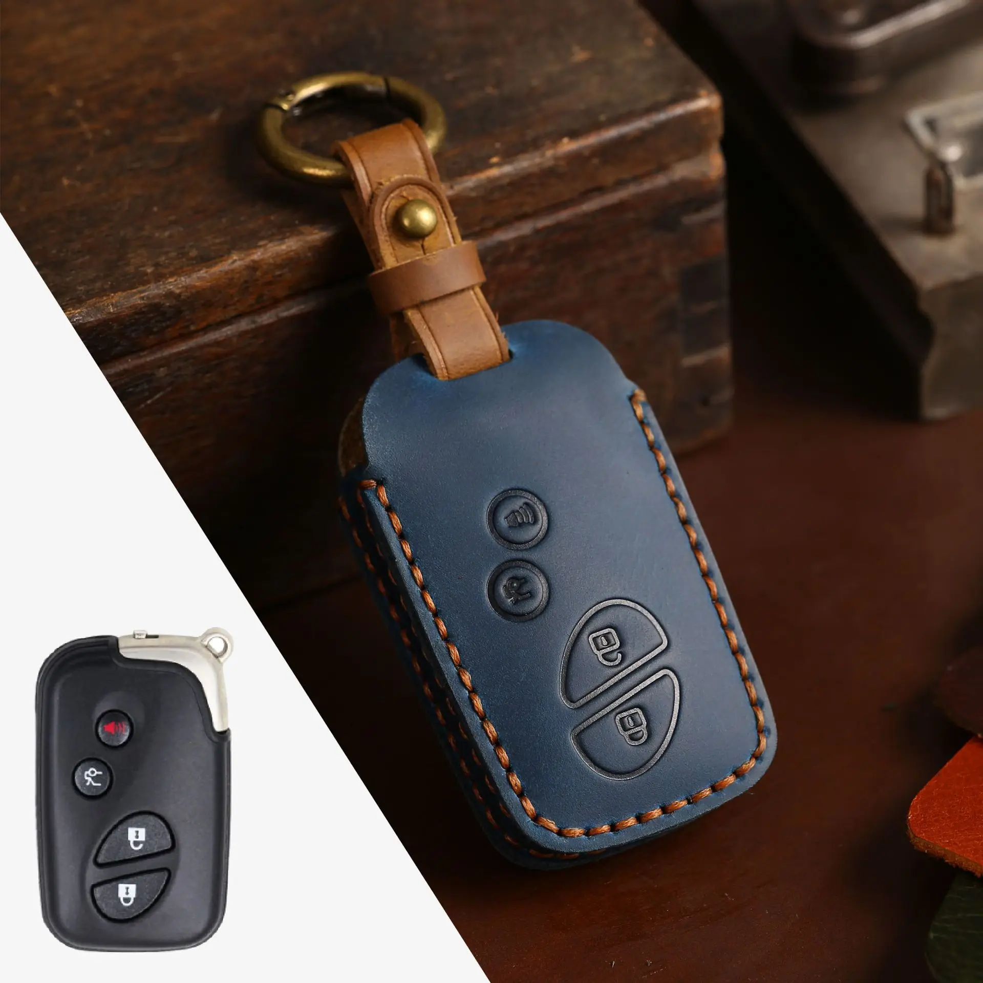 Leather Case Car Key Cover Protector for Lexus CT200H GX400 GX460 IS250 IS300C RX270 ES240 ES350 LS460 GS300 450h 460h Remote