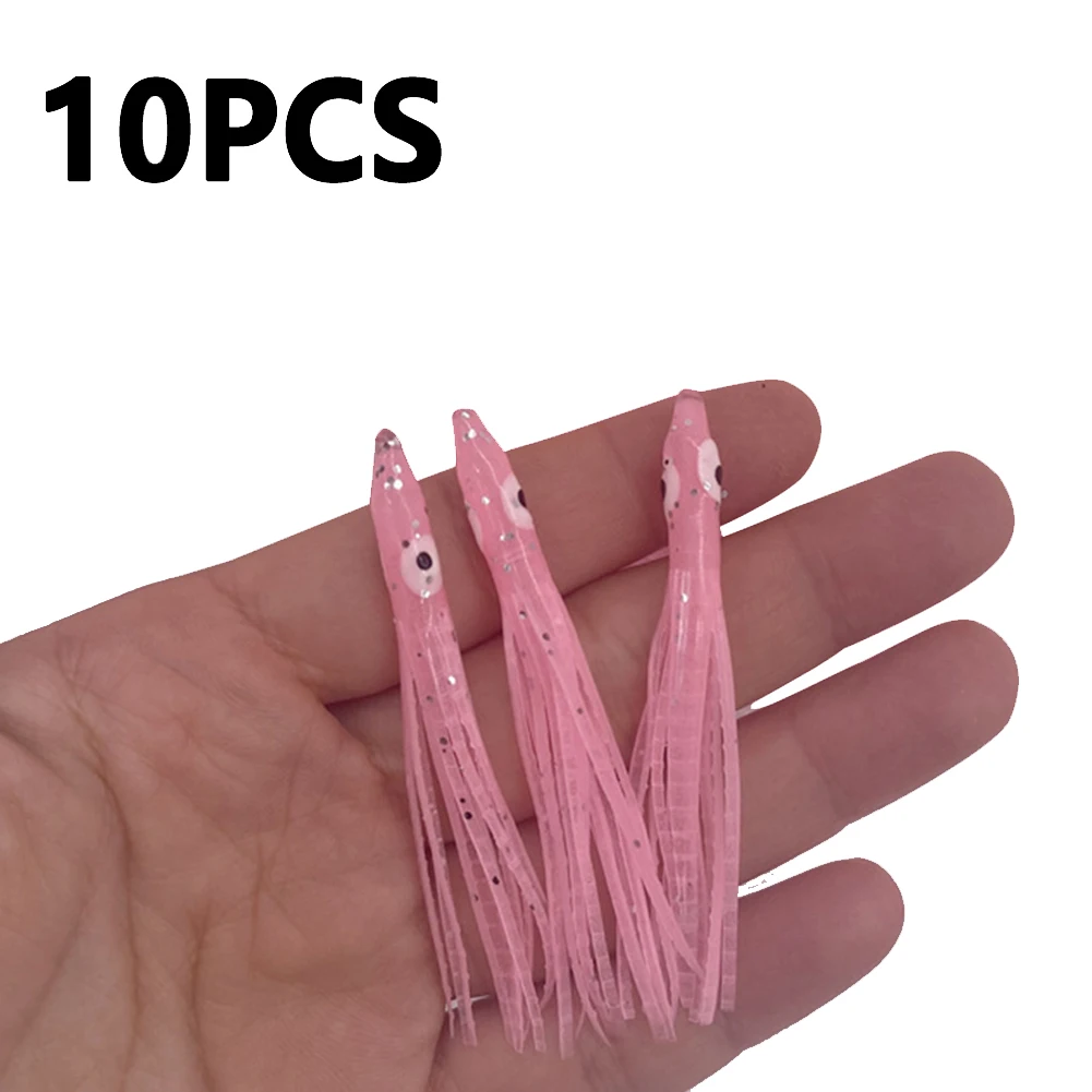 Hot Sale High Performance High Quality Brand New Fishing Lure Easy To Use Glow In The Dark Luminous Effect PVC Pack Of 10