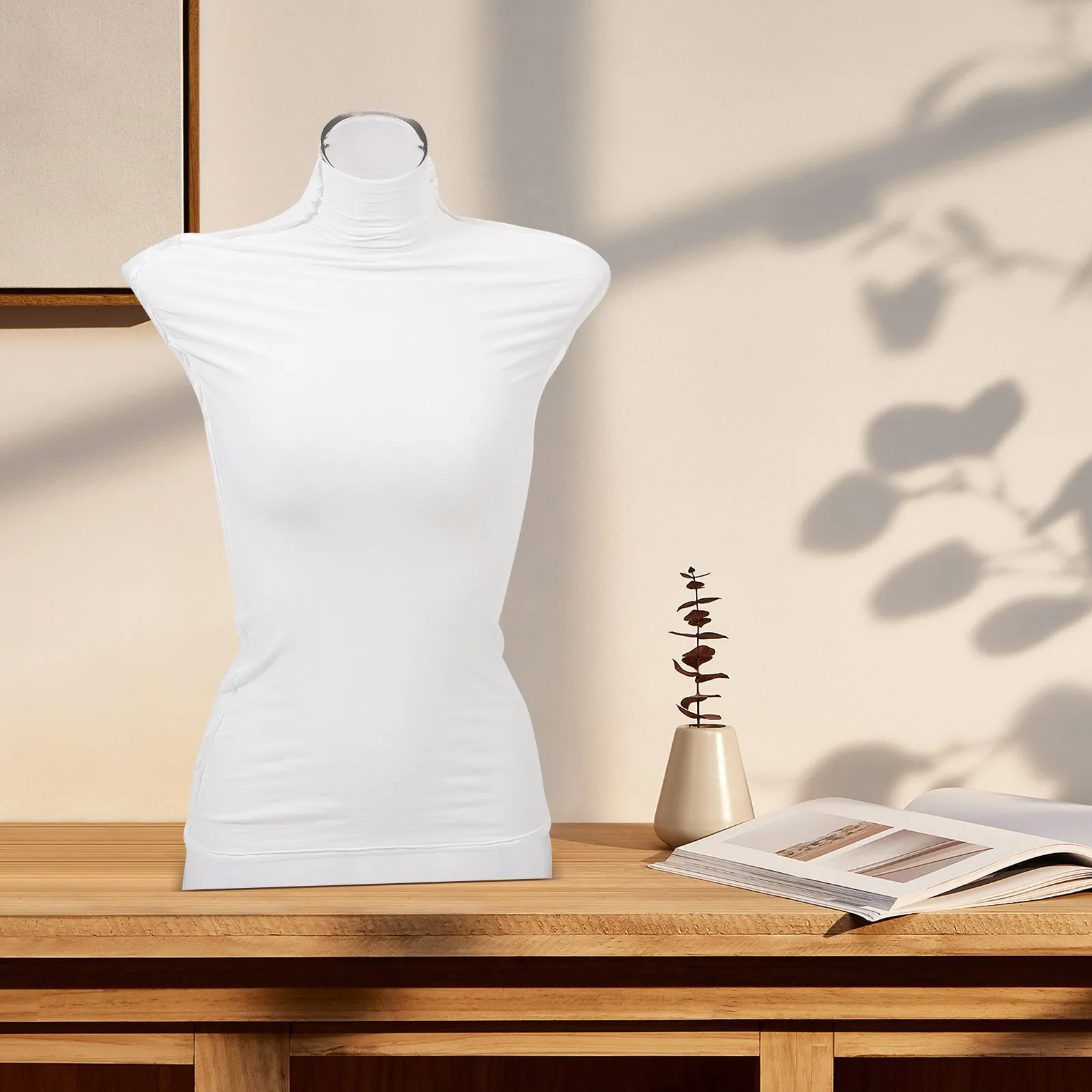 

Female Mannequin Cloth Cover White Cotton Upper Body S M Size Non Fading Easy Clean Smooth Glossy Fits Most Photography Selling