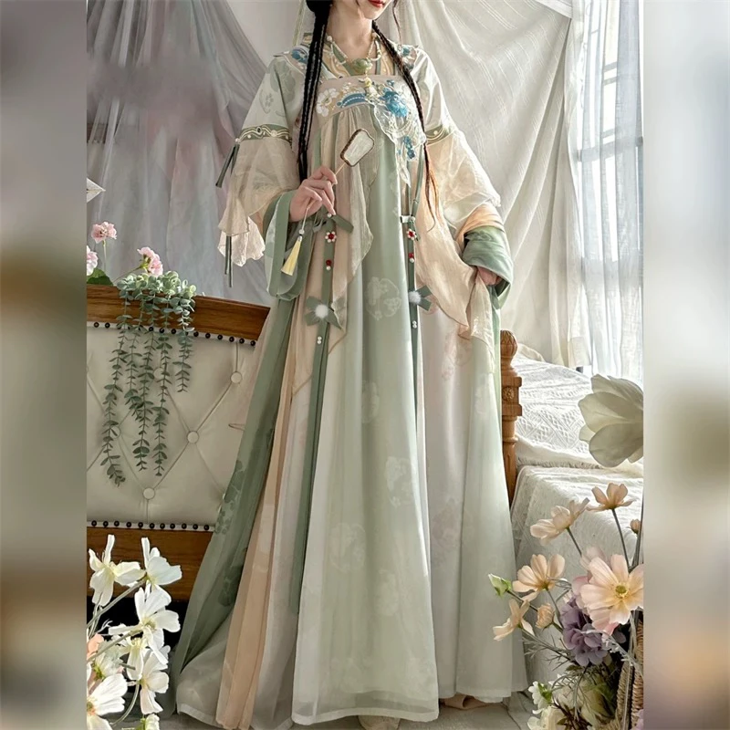Hanfu 드레스 여성 고대 중국 전통 카니발 요정 드레스 당나라 공주 댄스 Hanfu 빈티지 코스프레 의상