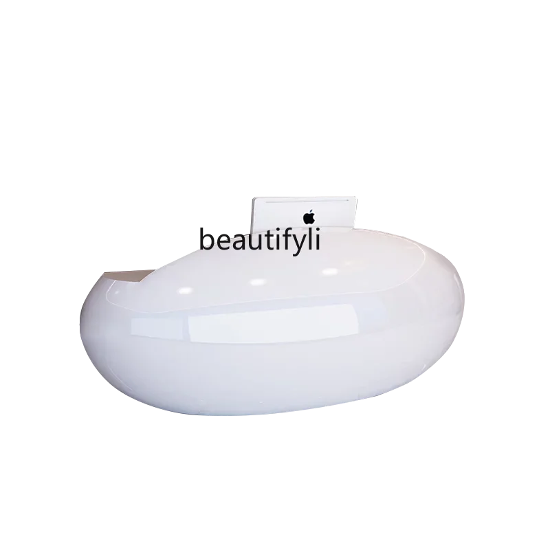 

Paint Special-Shaped Reception Desk Style Reception Desk Creative Welcome Cashier Counter Beauty Salon Counter