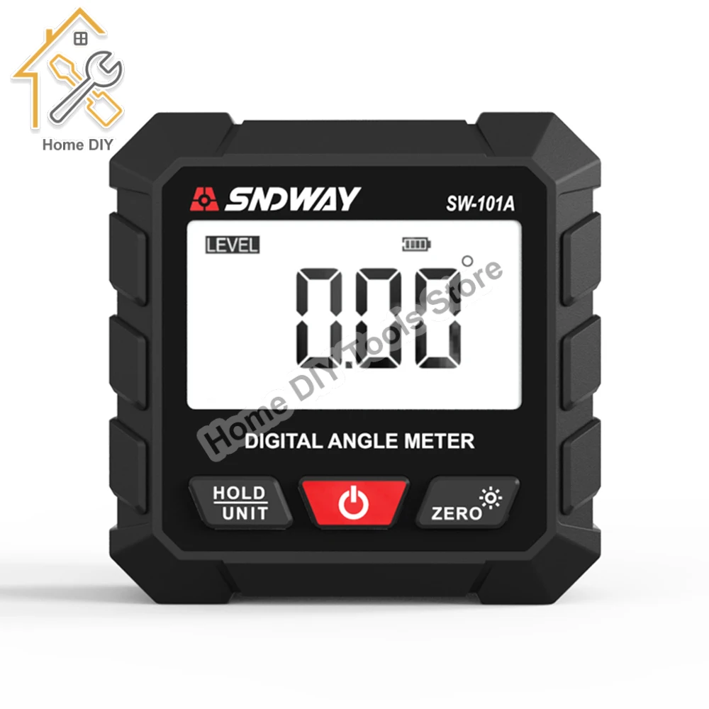 

Laser Digital Protractor Angle Measure Inclinometer 4-Sided Magnetic 4x90° Angle Measurement Professional Precision Inclinometer