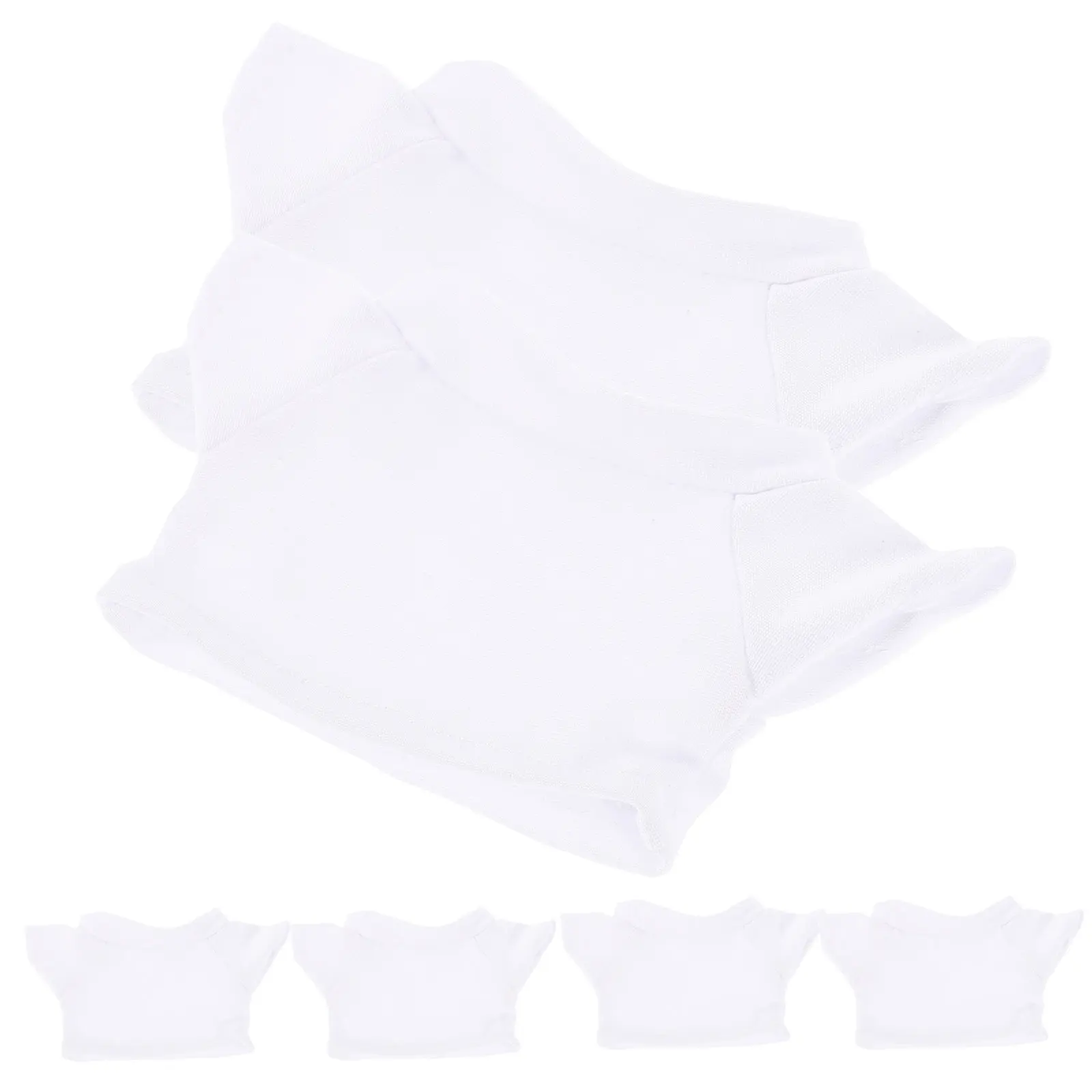 

6Pcs Bear Small T Shirt Clothes Lovely Set Soft Cotton Reusable Dress Up Clothes for Decor Stuffed Animal Shirt