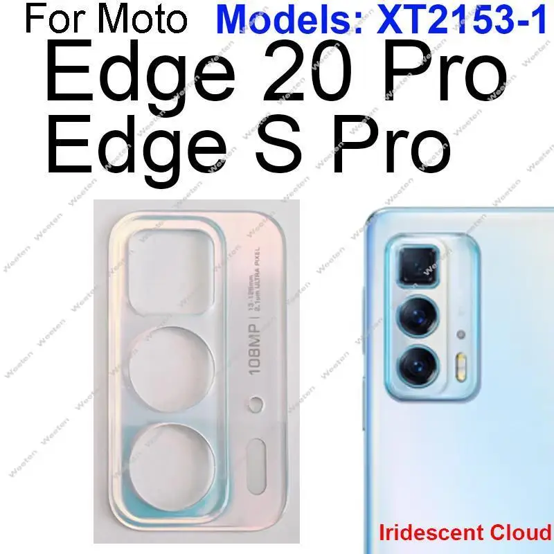 For Motorola MOTO Edge 20 Pro Edge S Pro XT2153-1 Rear Camera Glass Lens Big Small Lens with Adhesive Sticker Replacement Parts