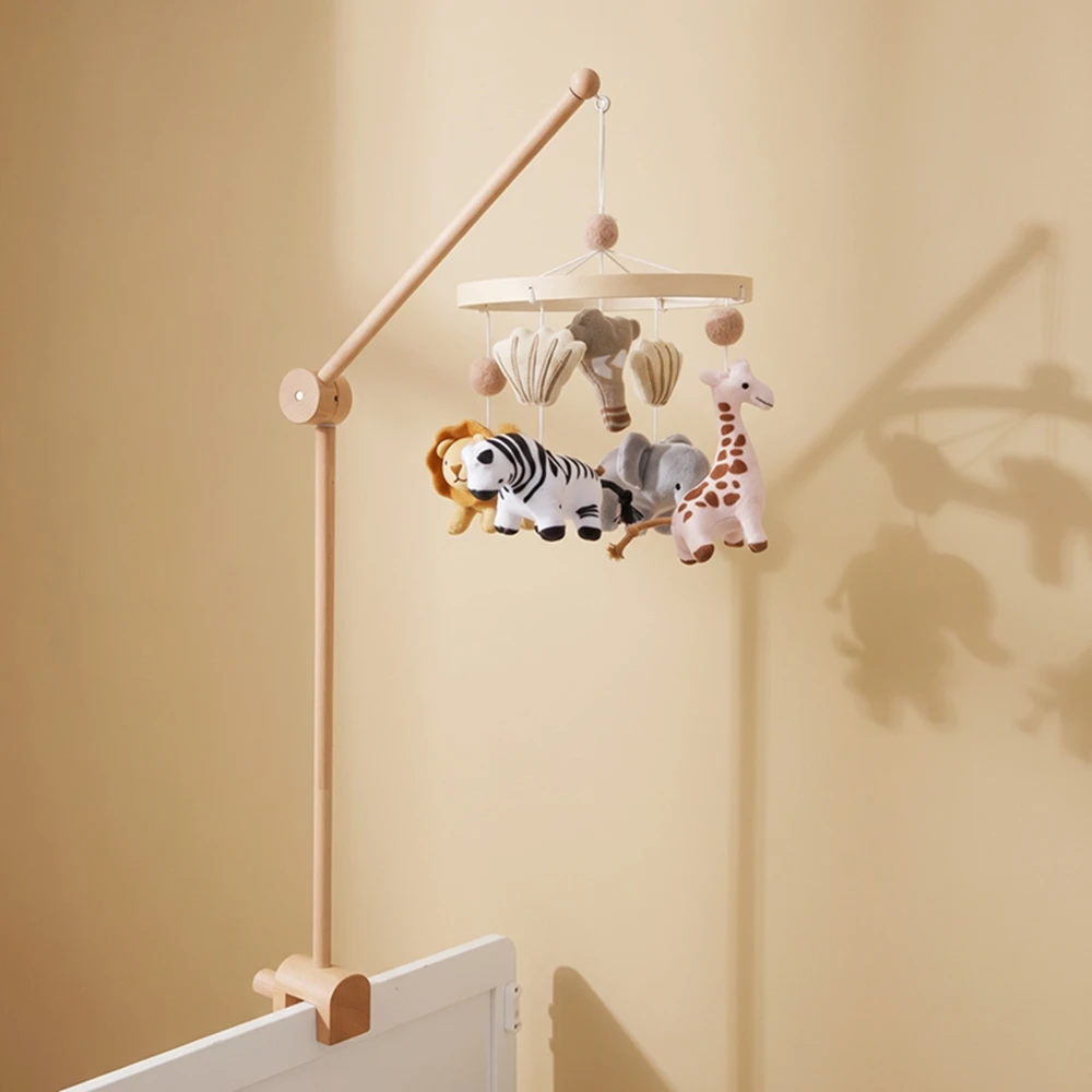 Baby Wooden Crib Mobile Support Bracket Rotatable Bed Bell Hanging Frame Safe Crib Mount Holder Newborn Hanging Toy Accessories