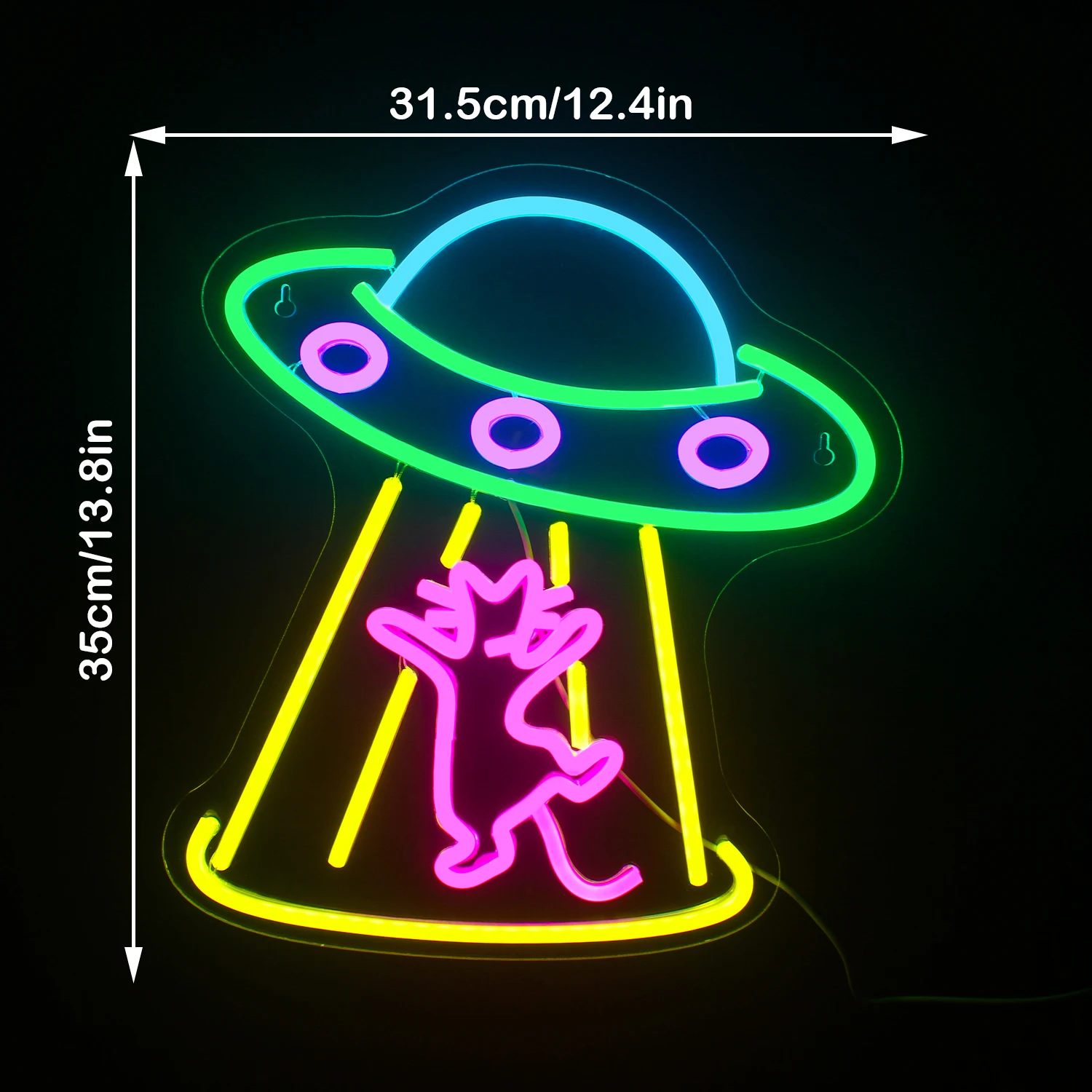 Imagem -04 - Nave Espacial Neon Sign para Decoração de Parede Sinal Led Neon Cat Neon For Bedroom Sala de Jogos Infantis Usb