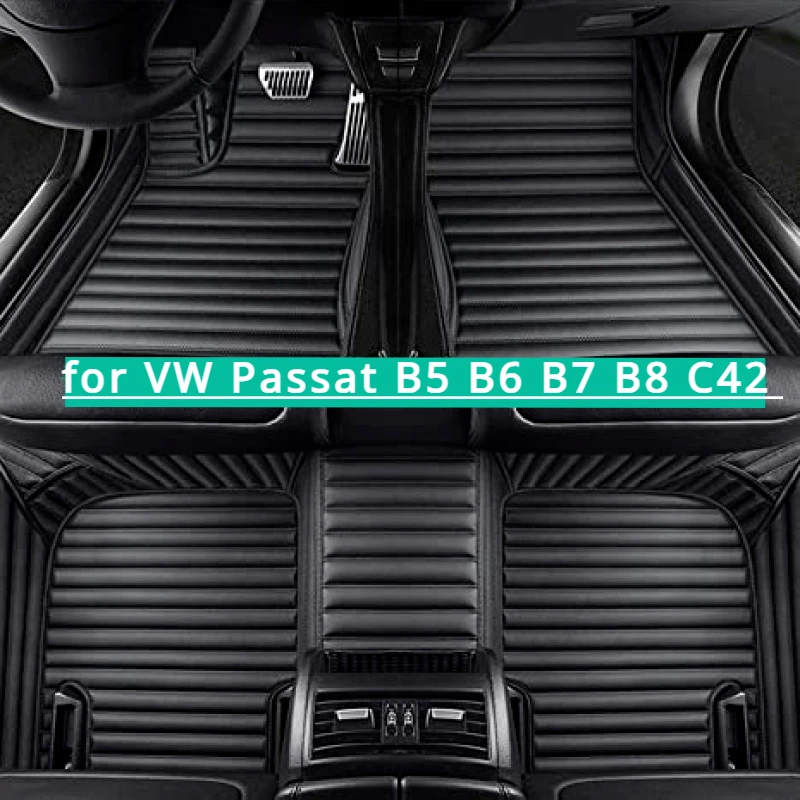 Custom Car Floor Mats for Volkswagen Passat B5 2001-2007 B6 B7 B8 Passat C42 2019-2023 Interior Accessories Auto leather Foot