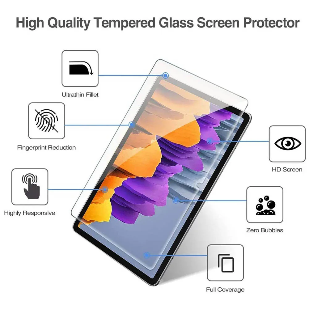 (3 Pack) Tempered Glass For Samsung Galaxy Tab S7 S8 11 2020 SM-T870 SM-T875 SM-T876B SM-X700 SM-X706 Screen Protector Film