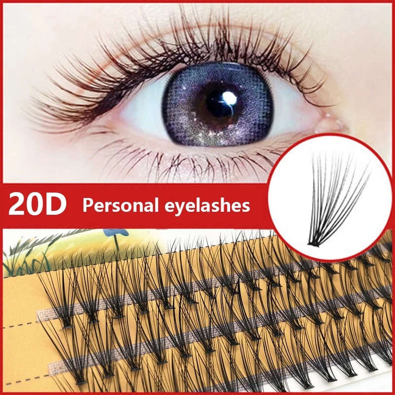 60 strains of 20D grafted eyelashes 0.07 thickness handmade 20D hot melt false eyelashes artificial false eyelashes free deliver