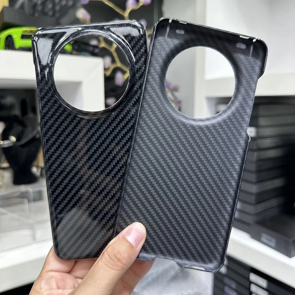 for Mate60Pro Kevlar carbon fiber phone case mate 60 pro+ Bright black 60 Pro plus fiber phone case