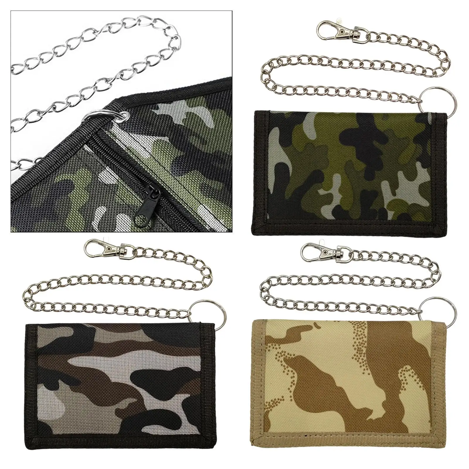Cartera triple para exteriores, plegable, ligera, para deportes al aire libre, bolsillo para monedas para adolescentes, papá, niños, regalo para entusiastas del aire libre
