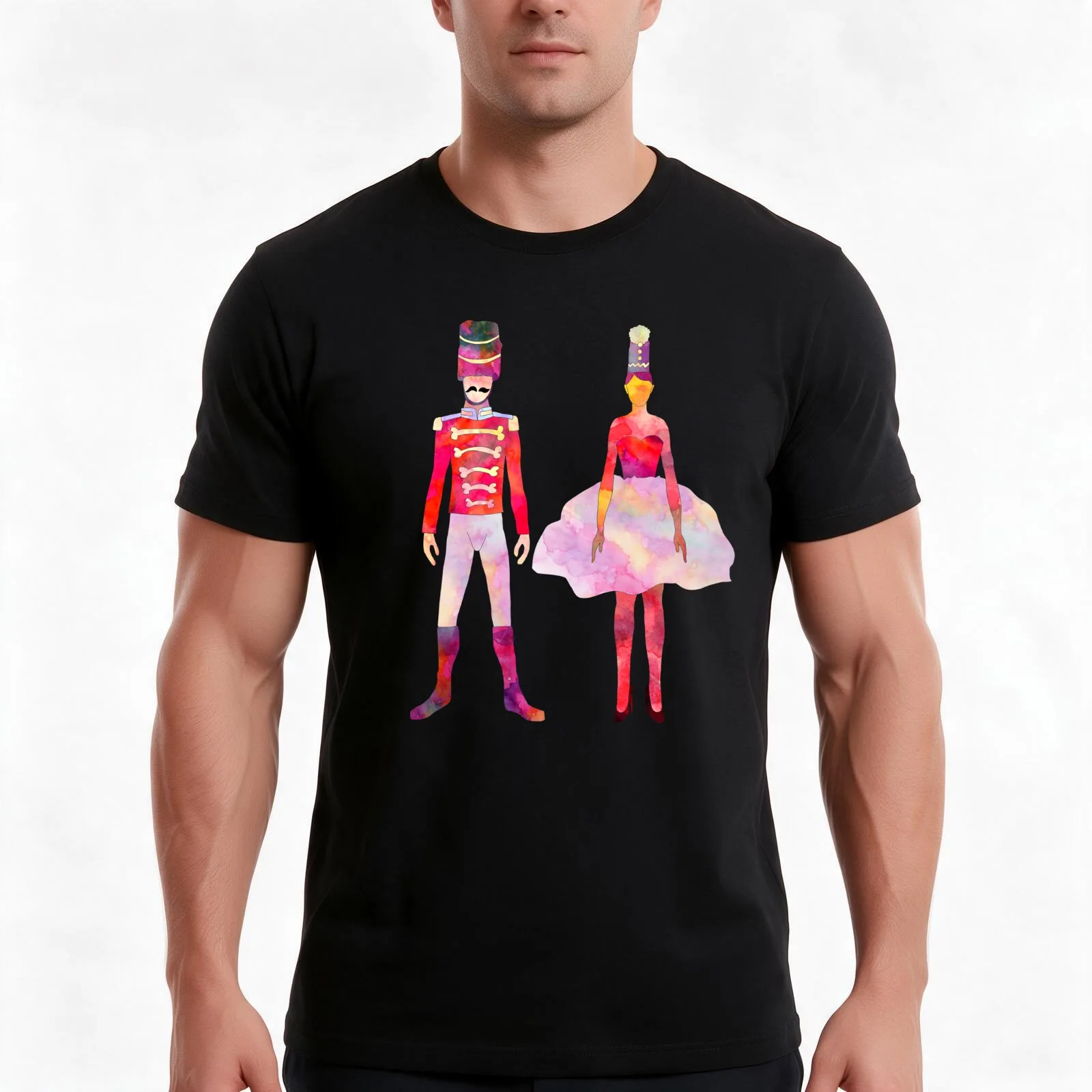 Nutcracker Ballet T-Shirt, Summer Casual Cotton Tee, Oversized Streetwear Tops, Vintage Graphic Print, Loose Fit Short Sleeve