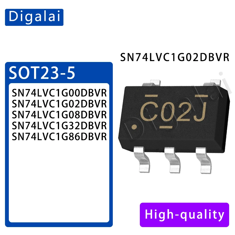 Original SN74LVC1G00DBVR SN74LVC1G02DBVR SN74LVC1G08 SN74LVC1G32 SN74LVC1G86 Single Gate Logic IC SOT23-5 In Stock Priority Ship