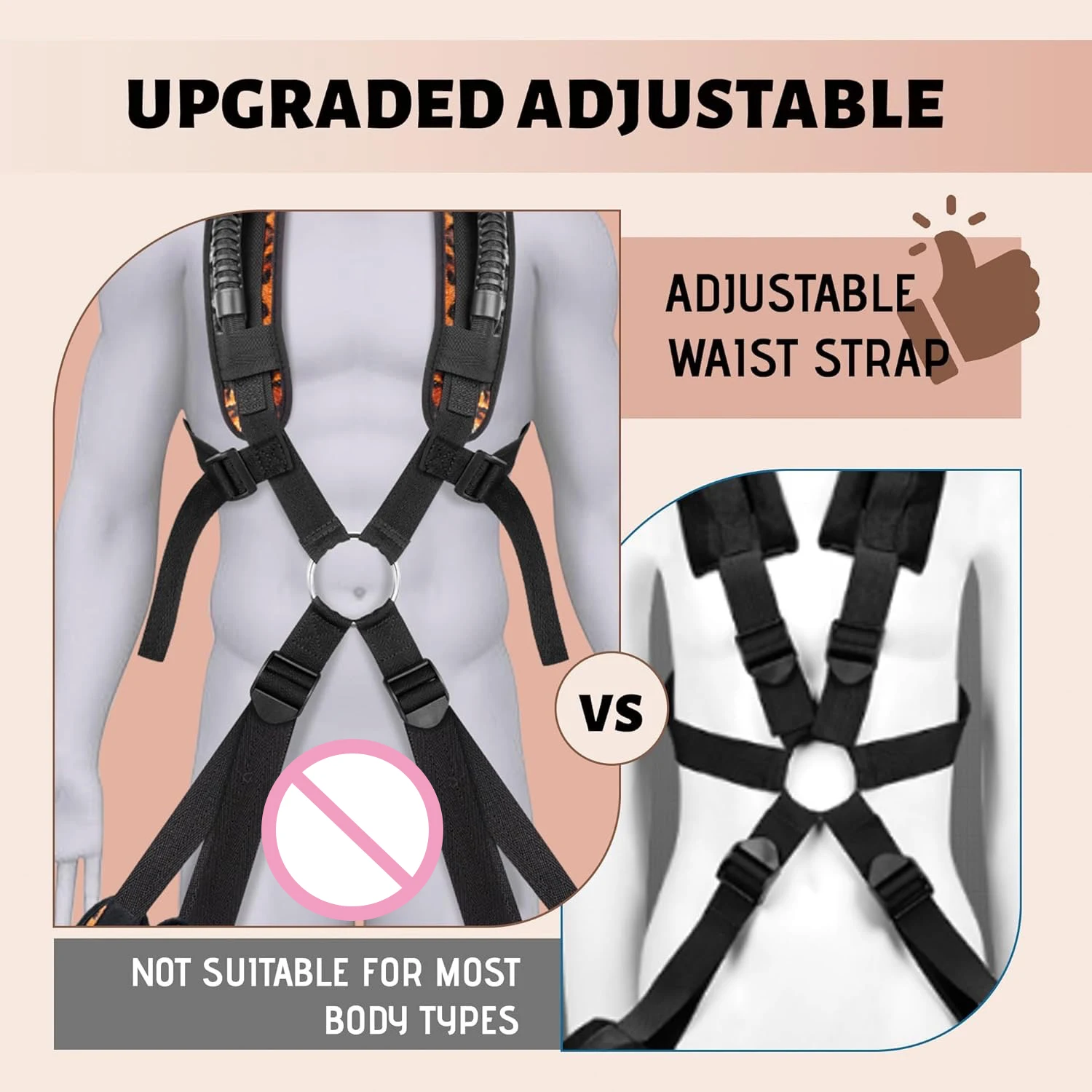 BDSM ضمادة سوينغ ملزمة مفرشة ألعاب الكبار الجنس لعب المثيرة رجل العفة الأزواج النايلون يتأرجح حزام ضبط النفس مجموعة مثير متجر