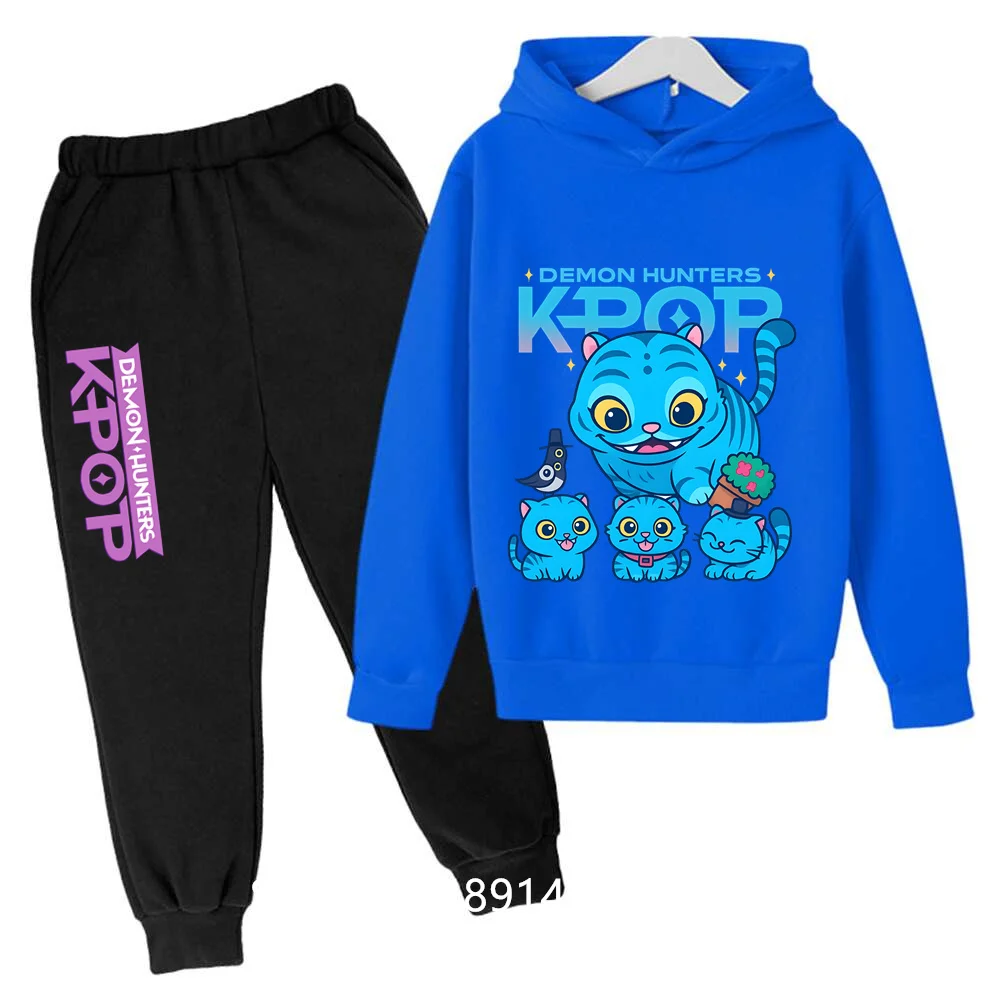 

Autumn Children Clothes Hoodies Kpop Demon Hunters Kawaii Pullover Sweatshirt Anime Trucksuit Cartoon Girls Boy Kids