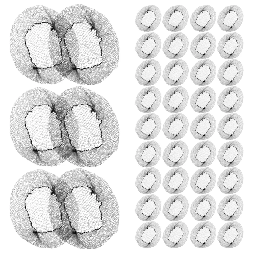 

100 Pcs Net Head Flower Bun Mesh Invisible Transparent Nets Hairnet For Wigs for Women Men Wigs Easy Use Large Capacity