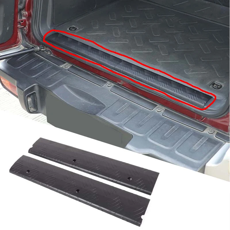 For 2007-2021 Toyota FJ Cruiser Aluminum Alloy Black Car Trunk Tailgate Guard Trunk Rear Bar Decorative Panel Auto Accessories
