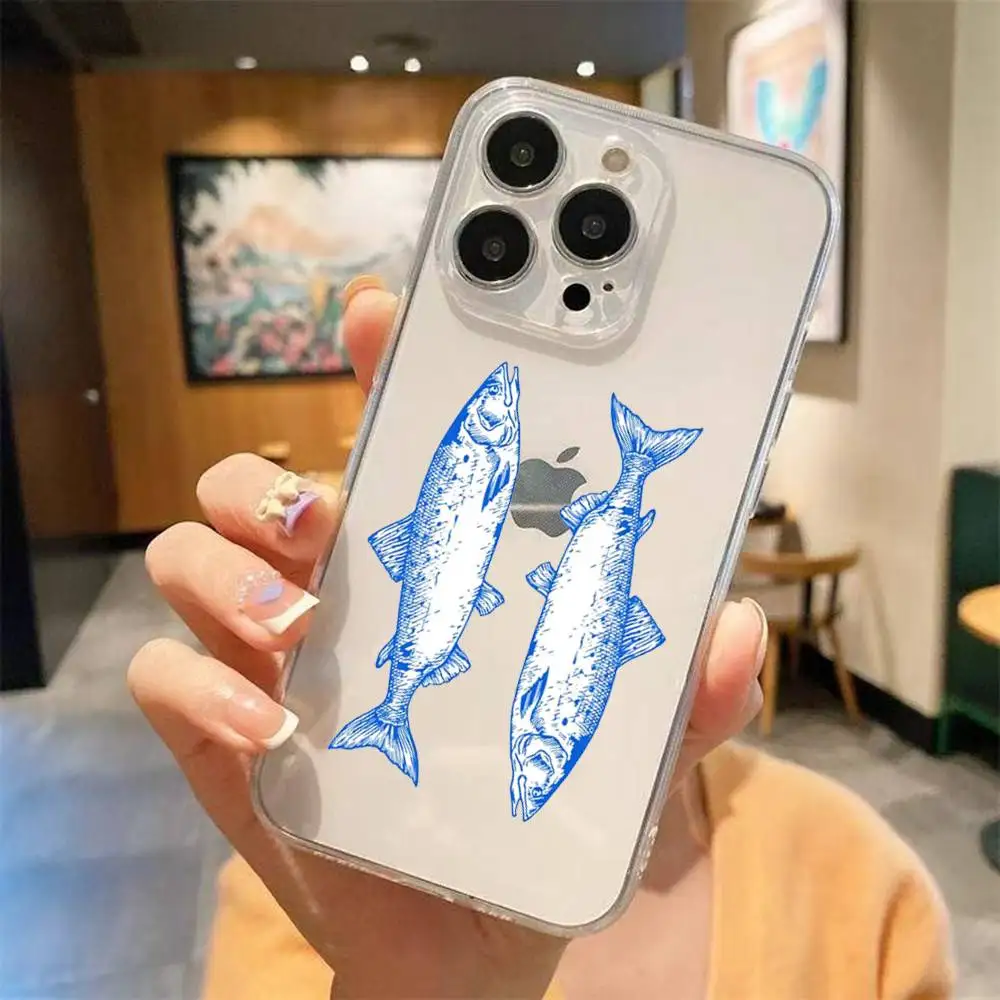 

Чехол для телефона Marine Life Fish для IPhone 16 15 14 Pro 13 12 11 Pro Max XR, мягкий чехол, прозрачный силиконовый мягкий чехол