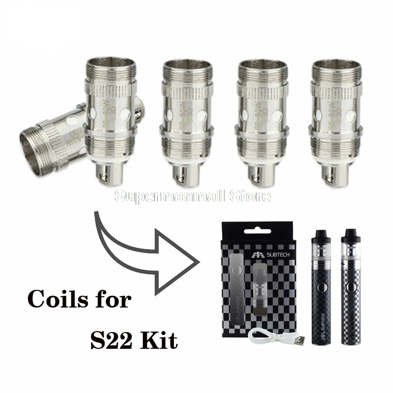 5pcs/Lot S22 / P8 Kit Coils Replacement Electronic Cigarette Core for S22/P8  Box mod Vape Kit Vaporizers in Stock