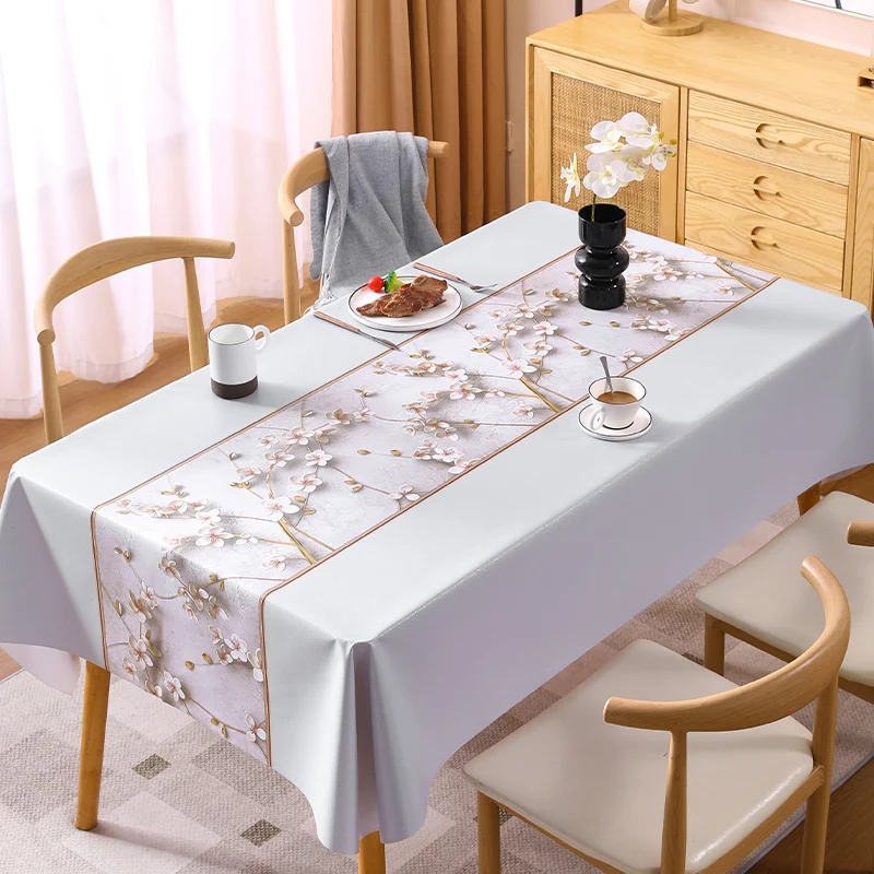 

Light Luxury Tablecloth, Washable, Waterproof, Oil Resistant, and Scald Resistant Rectangular Dining Table Tablecloth