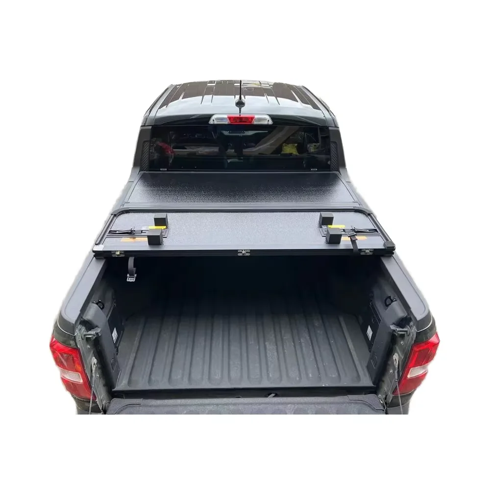 Waterproof Manual Retractable Fiberglass Tonneau Cover with Locking and Roll-Up Operation for  Navara Pick-up Trucks