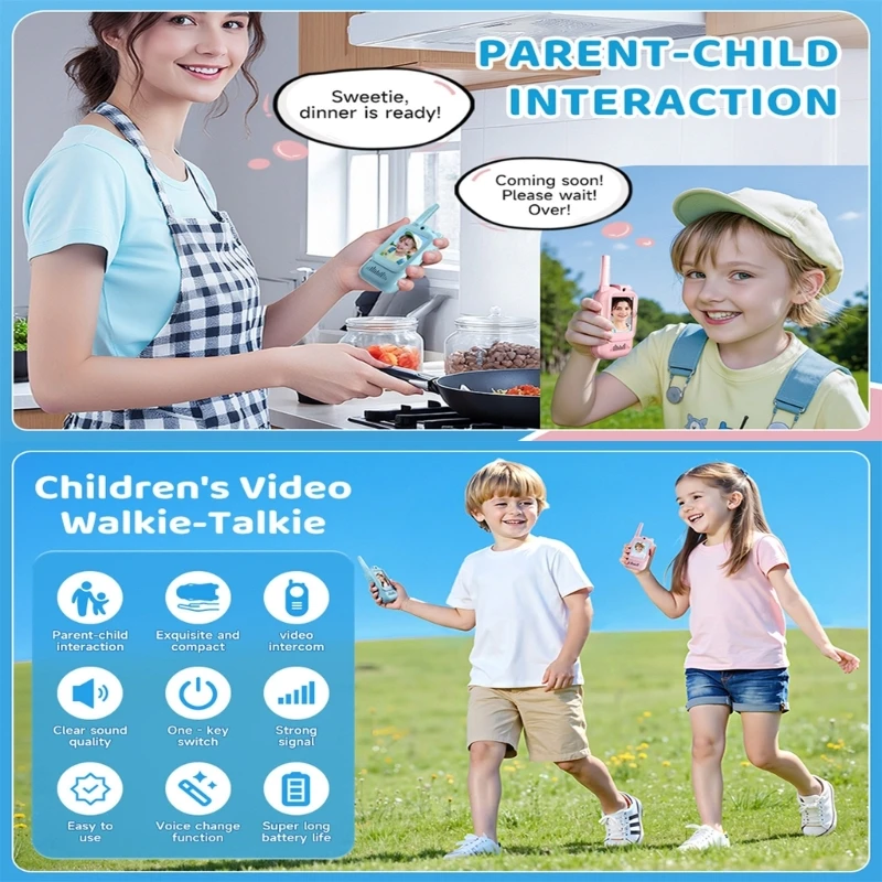 Kinder-Video-Walkie-Talkie-Spielzeug-Kommunikationstool mit klarem Fernklang 15UB