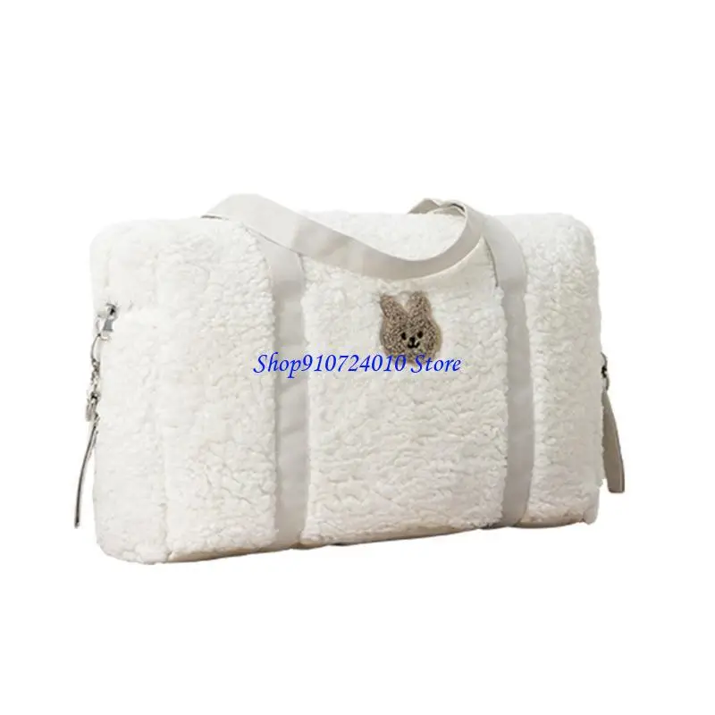 77HD Large Capacity Diaper Bag Multifunction Travel Bags Embroidered Rabbit Handbag