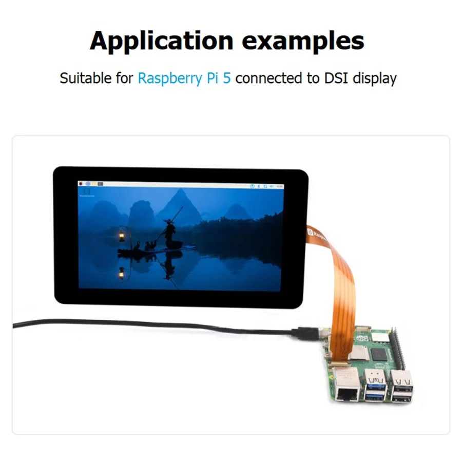 Raspberry Pi 5th كابل محول جيل ، رسمي ، أصلي ، DSI ، صف ناعم ، MIPI ، كاميرا ، شاشة ، خط FPC